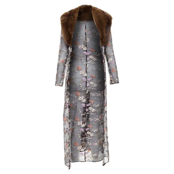 Dolce Gabbana fur oriental floral embroidery coat - Picture 3 of 6
